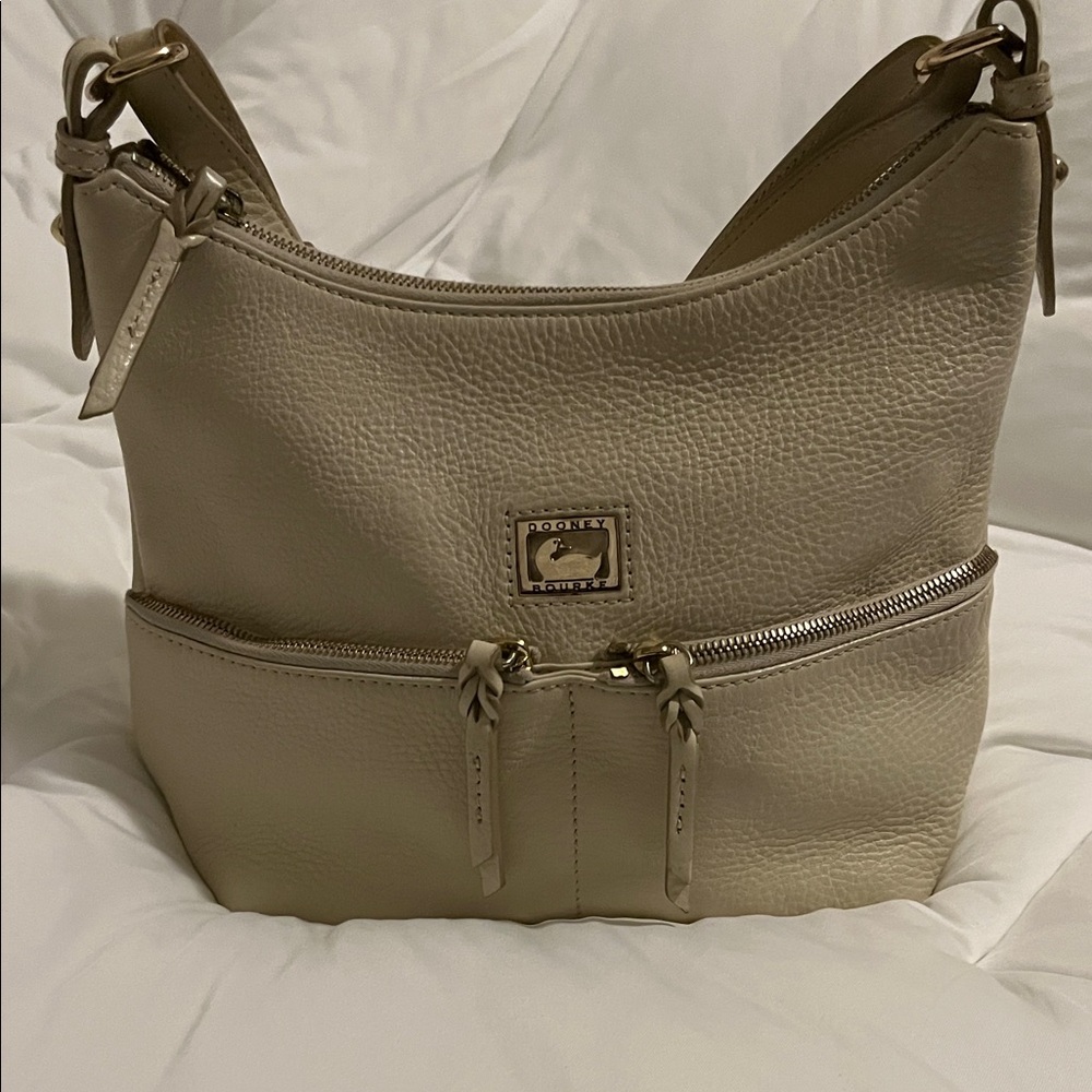 Dooney & Bourke Dillon Pebbled Leather Hobo in Taupe